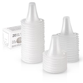 CHENGYOUDE 100 Stück Ohrstöpsel für Ohrthermometer Braun – Ersatzkappen zum Schutz der Linse des Filters der Sonde, kompatibel mit verschiedenen Typen