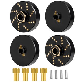 MOHERO 4Pcs 58g Brass Wheel Weights with 7mm Wheel Hex Hub Extended Wheel Spacers for 1/18 RC Crawlers TRX4M Bronco Defender K10 High Trail F150 Upgrades Parts