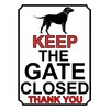SHAWPRINT KEEP THE GATE CLOSED THANK YOU DOG THEME METAL