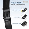 JASGOOD Leather Men Belt, Sliding Ratchet Leather Belt for Men