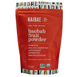 KAIBAE Premium Organic Baobab Powder I Prebiotic Gut Health, Intermittent Fasting, Immunity, Hydration | Vitamin C, Polyphenols, Minerals | Fiber Supplement | 8 oz.