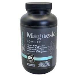 Magnesio Complex | 4 Magnesios Citrato, Glicinato, Gluconato y Óxido de Magnesio | 180 Capsulas | Sin Rellenos | Momosie