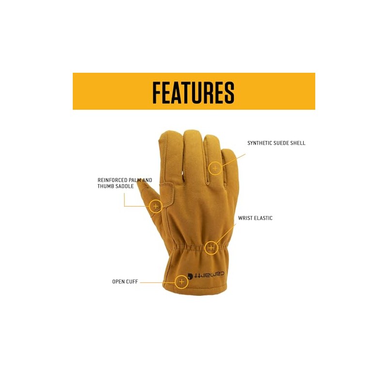 Carhartt A553 - Guantes de piel para hombre, Grande, G