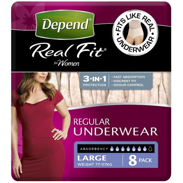 Depend Realfit Women Large - 8 Pack
