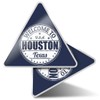 2 x Triangle Stickers 10 cm - Welcome to Houston