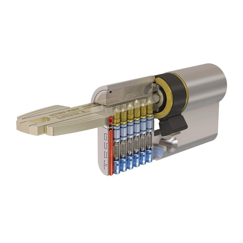 Tesa Assa Abloy T65B3060N, Security Cylinder, T60, Long Level, Key-Button,