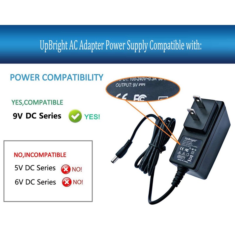 UpBright 9V AC/DC Adapter Replacement For Arachnid Bullshooter Dartboard Pro
