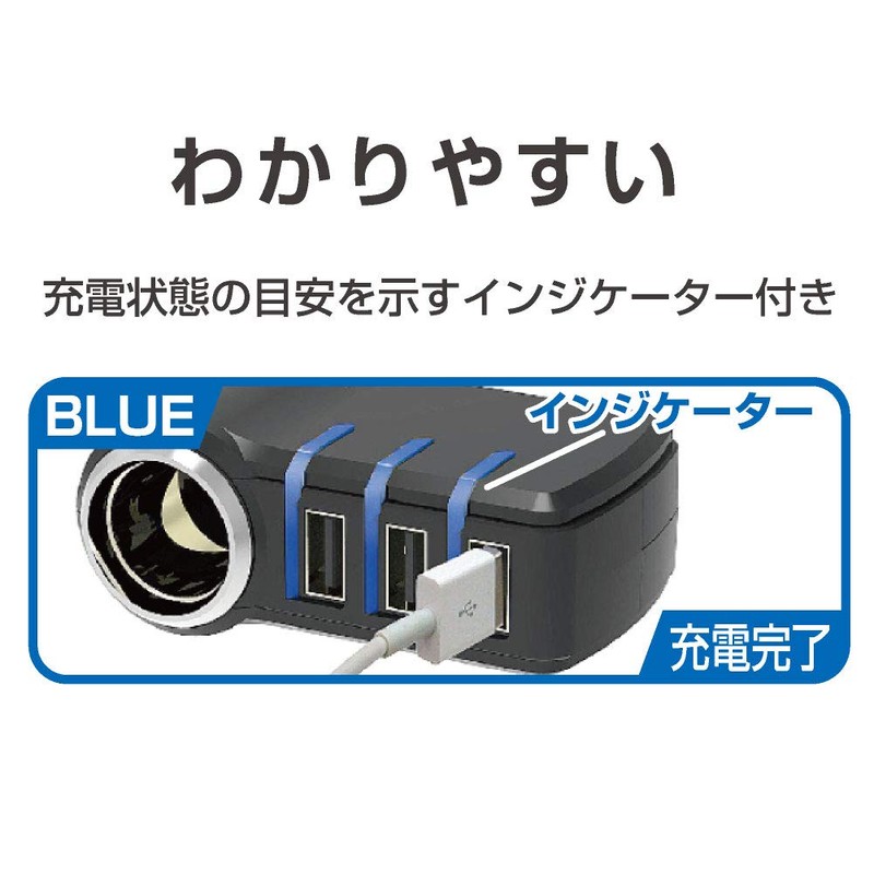 Seikou Sangyo EM-161 Car Accessories Power Socket EXEA Monitor USB