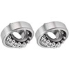 2Pcs Self Aligning Ball Bearing 2 Row Radial Rustproof Low