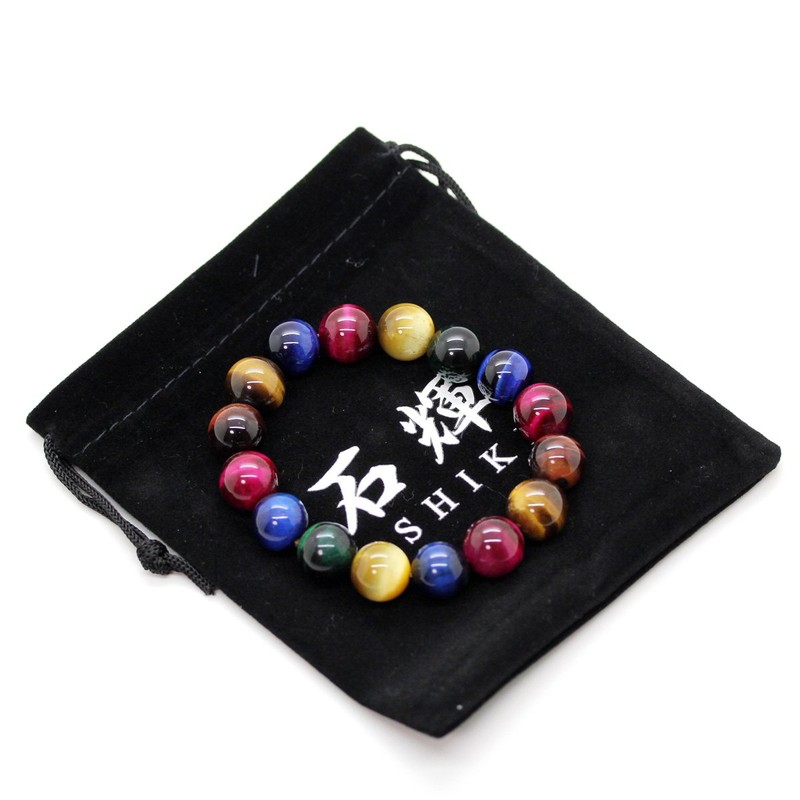 Ishiki b470 Mix Tiger Eye Bracelet, 0.5 inch (12 mm),