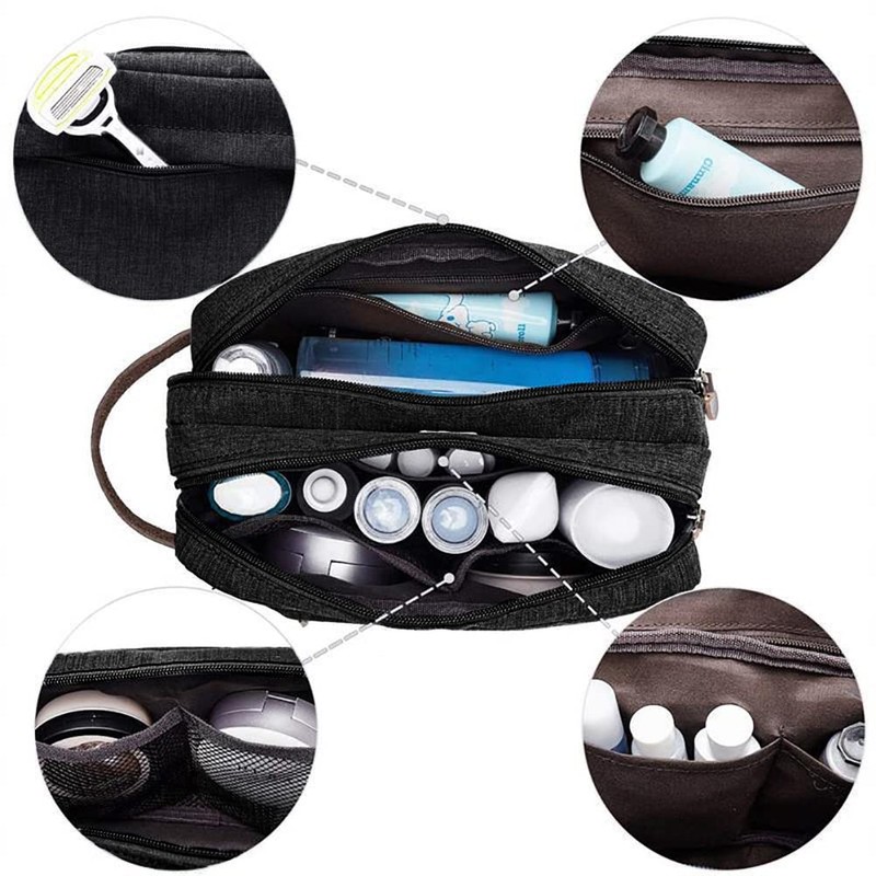 Toiletry Bag for Men, Water Resistant Shaving Cosmetic Bag Large