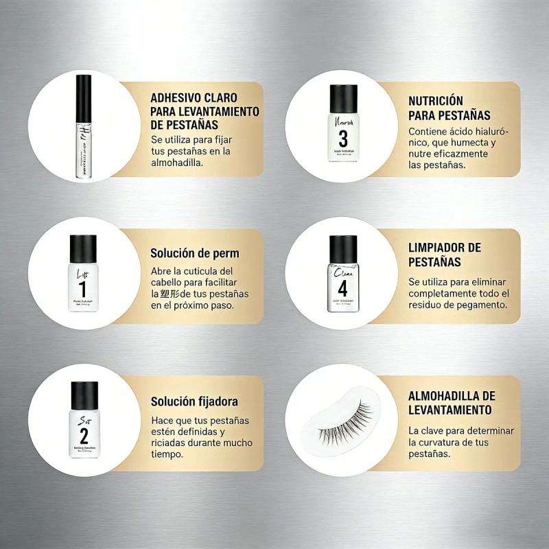 Lash Lifting Y Tinte Kit De Ceja Y Pestaña Con