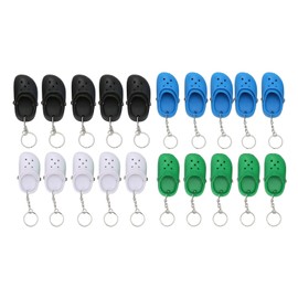 Pssopp 20Pcs Slipper Keychain, 3D Slipper Sandal Keyring Mini Shoe Keychain School Bag Pendant Slipper Key Ring Pendant for Backpacks Gifts for Kids Boys Girls