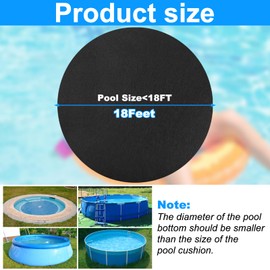 18 FT Round Pool Liner Pad for Above Ground Swimming Pools - Protects Pool Liner, Heavy Duty Pools Mat for Pool Bottom Liner Protector to Prevent Punctures Extend Liners Life