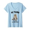 Womens Pajama Maine Coon Perfect for Cat Lovers! V-Neck T-Shirt