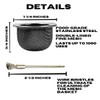 Cocktail Smoker Replacement Mesh Basket & Stainless Steel Wire Brush