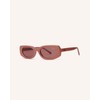 BOOKED - oval lens rounded rectangular frame sunglasses - Color: