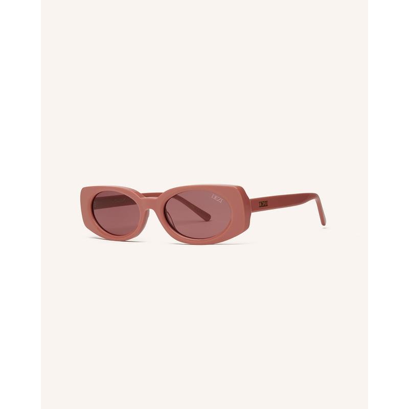 BOOKED - oval lens rounded rectangular frame sunglasses - Color: