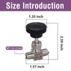 Napredak Needle Valve, Male 1/4 NPT Ports, Stainless Steel Body,