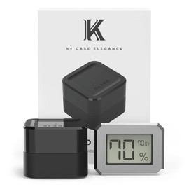 Klaro Valet Bridge - Satin Octagon BLE Hygrometer, Humidor Humidity & Temperature Tracking with iOS & Android Klaro App, Seasoning & Maintenance Tips, Track Performance Anywhere Anytime.