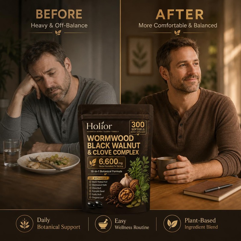 Holior Wormwood Black Walnut Cloves – 300 Count, Digestive &