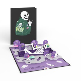 Lovepop Happy Birthday Pop-Up Card for Her and Him- 3D Humor Birthday Greeting Cards for Boys, Girls, Men, Women - Relex & Skele-brate - 5" x 7" Skeleton Card - Blank Note Card & Envelope Included