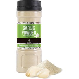 Soeos Garlic Powder, 105g (3.7oz), Garlic Powder Seasoning, Additive Free, Non-GMO, Garlic Seasoning for Flavor Vegetables, Grilled Meats, Salads, Dressings and More
