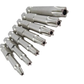 Wolfride 2 Set of 7Pcs 5 Point Torx Security Bits Magnetic 5 point Star Tamper Proof Bit Set 1/4" Hex Shank 5 Sided Torx Screwdriver Bits Set 2-Inch Length |T10 T15 T20 T25 T27 T30 T40