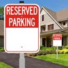 2Pack Blank Reserved Parking Sign with 36" Stakes, Write-On Sign