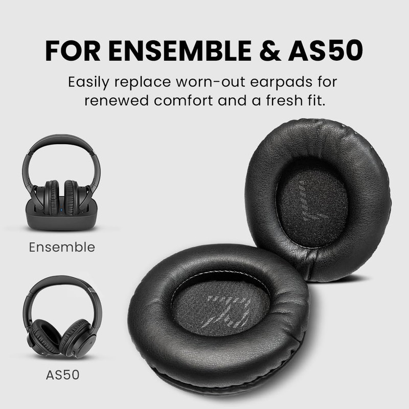 Avantree Black Replacement Earpads for Ensemble & AS50 Wireless TV