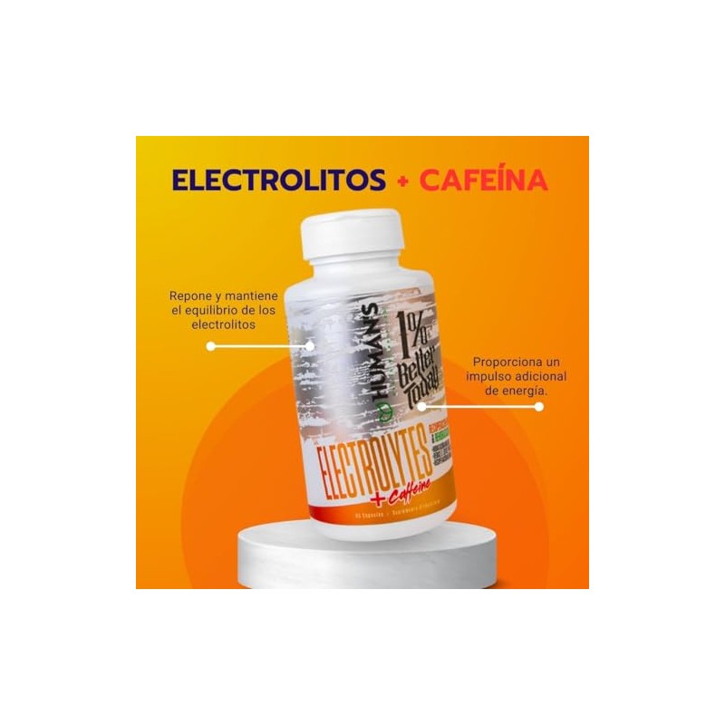 Human Health Complejo Electrolitos Cafeína Cápsulas Hidratación Energía Apoyo Rendimiento