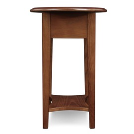 Leick Furniture Favorite Finds Shaker Oval End Table with Storage Drawer and Hand Applied Finish, Medium Oak