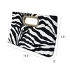 Top Handle Zebra Print Clutch,Wht/bk