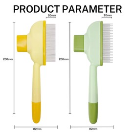 Flea Comb for Cats Dogs Brush for Shedding Pet Hair Removal Comb with Long & Short Stainless Steel Teeth for Deshedding