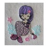 Mermaid (1367) - Embroidered Medium Weight Star Fleece Baby Blanket