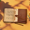 LEATHER VILLAGE Lined Paper Leather Bound Journal-260 Pages, Tan Brown,