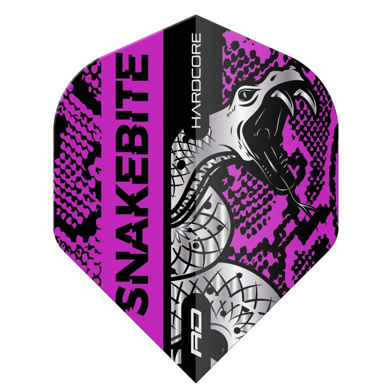 RED DRAGON Snakebite Hardcore Coiled Snakeskin Purple Dart Flights -