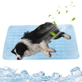 SilverChry Kühlmatte für Hunde Selbst Kühlende Hundematte Sommer Kühlkissen LXL (Blau-XL)