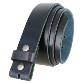 Genuine Full Grain Double Heart Leather Belt 1-1/2" wide - Blue, 36