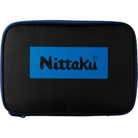Nittaku 09BK/BL Racquet Case, Color Logo Case, 09BK/BL