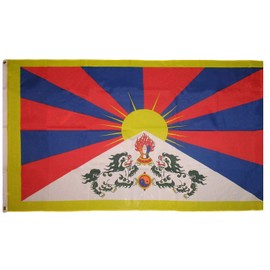 Trade Winds 3x5 Tibet Chine Dalai Lama Tibetan Flag 3'x5' House Banner Grommets Premium Fade Resistant