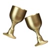 Ciieeo 3sets Antique Copper Alloy Wine Cups Delicate Holy Offering