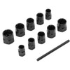 LSLANSOON 11pcs Twist Socket Set, 9-19mm Lug Nut Remover Set