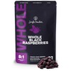 Whole Black Freeze Dried Raspberries 3.2 Ounce Bag - Dried