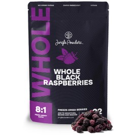 Whole Black Freeze Dried Raspberries 3.2 Ounce Bag - Dried Fruit Healthy Snacks for Kids, Dehydrated Raspberry for Baking & Decoration - No Sugar Added Freeze Dried Raspberry Powder from Black Berry
