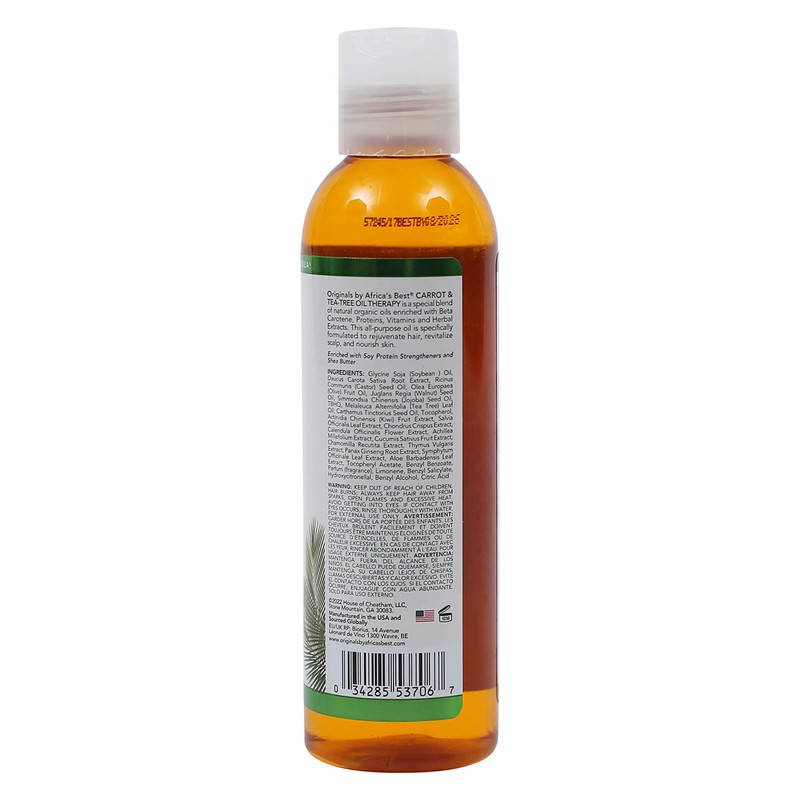 Originals by Africa's Best Carrot Tea Tree Oil Therapy, For