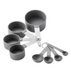 JUNEYEHX 8-Piece Grey Measuring Tools - Nylon, 4 Measuring Cups
