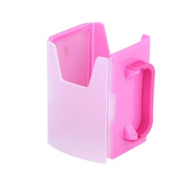 Adjustable Milk Holder with Handle Prevents Spills Easy to Use Reusable Durable 5 Sizes (Red)
