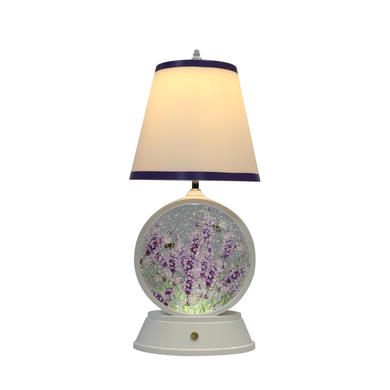 MOMENTS IN TIME LED Lamp Shaped Glitter Spinning Water Globe