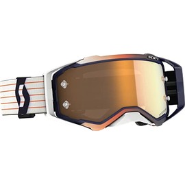 Scott Prospect Unisex-Adult Off-Road Motorcycle Goggles - Blue/White/Gold Chrome Amp Works/One Size